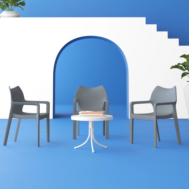 Hashtag Home Chaise de patio empilable Adrian et Commentaires | Wayfair.ca